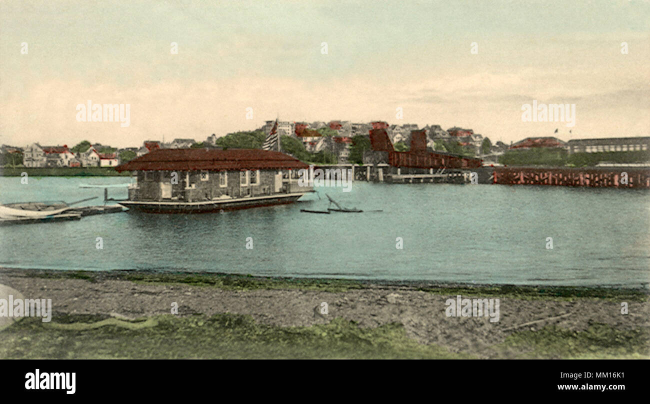 Cottage Hill & Boat House. Winthrop. 1909 Stock Photo Alamy