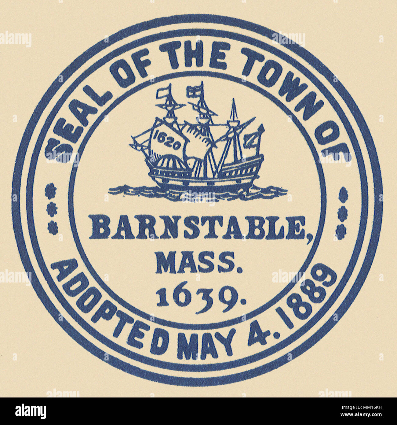Seal of Barnstable. 1950 Stock Photo