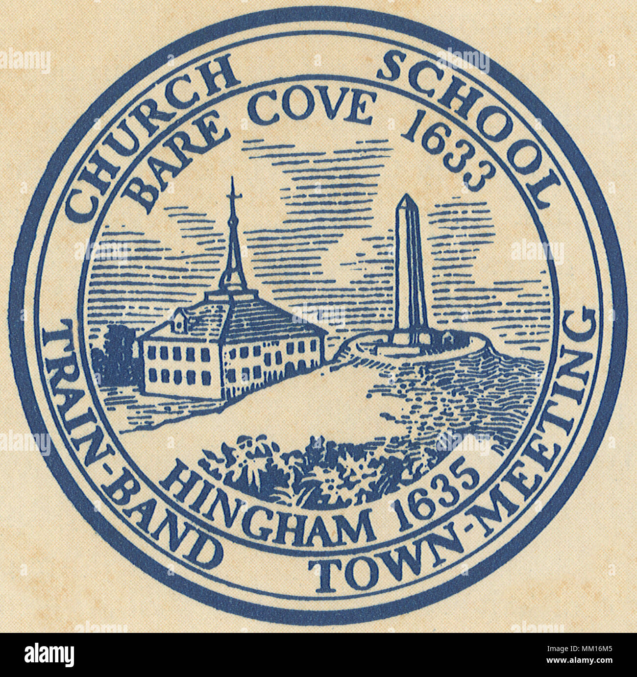 Seal of Hingham. 1950 Stock Photo Alamy