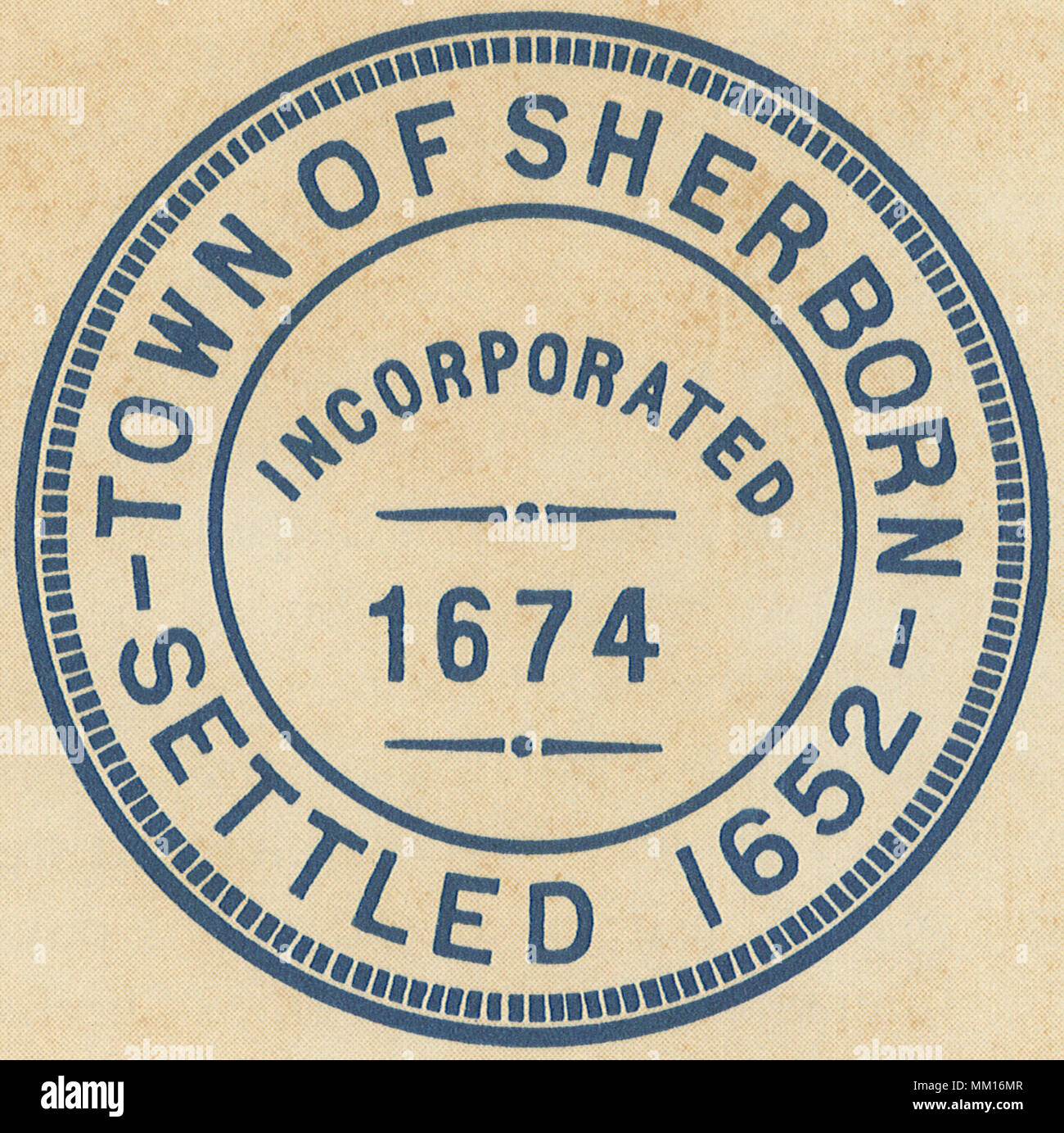 Sherborne Sign Seal of Sherborne. 1950 Stock Photo - Alamy