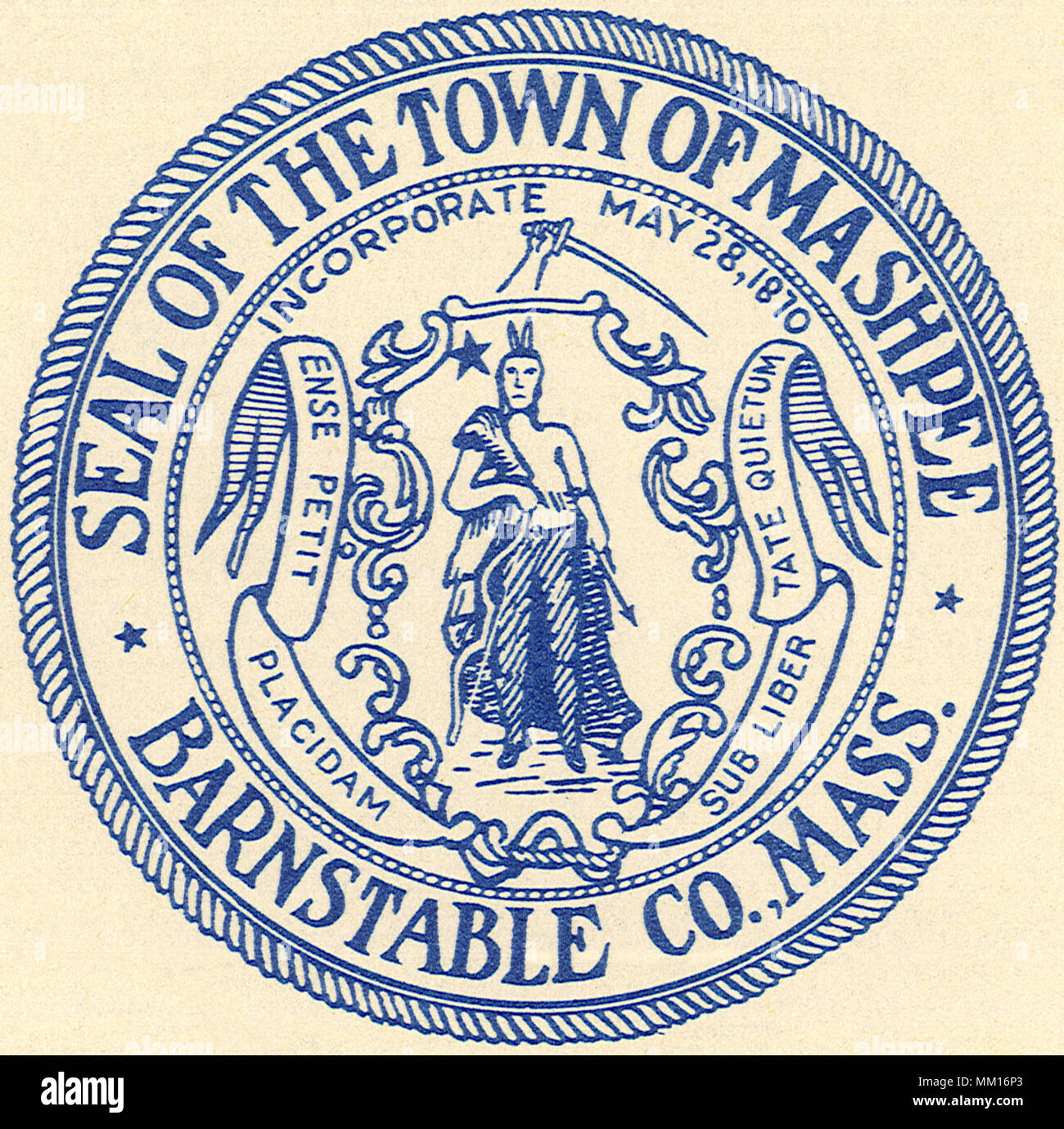 Seal of Mashpee. 1951 Stock Photo - Alamy