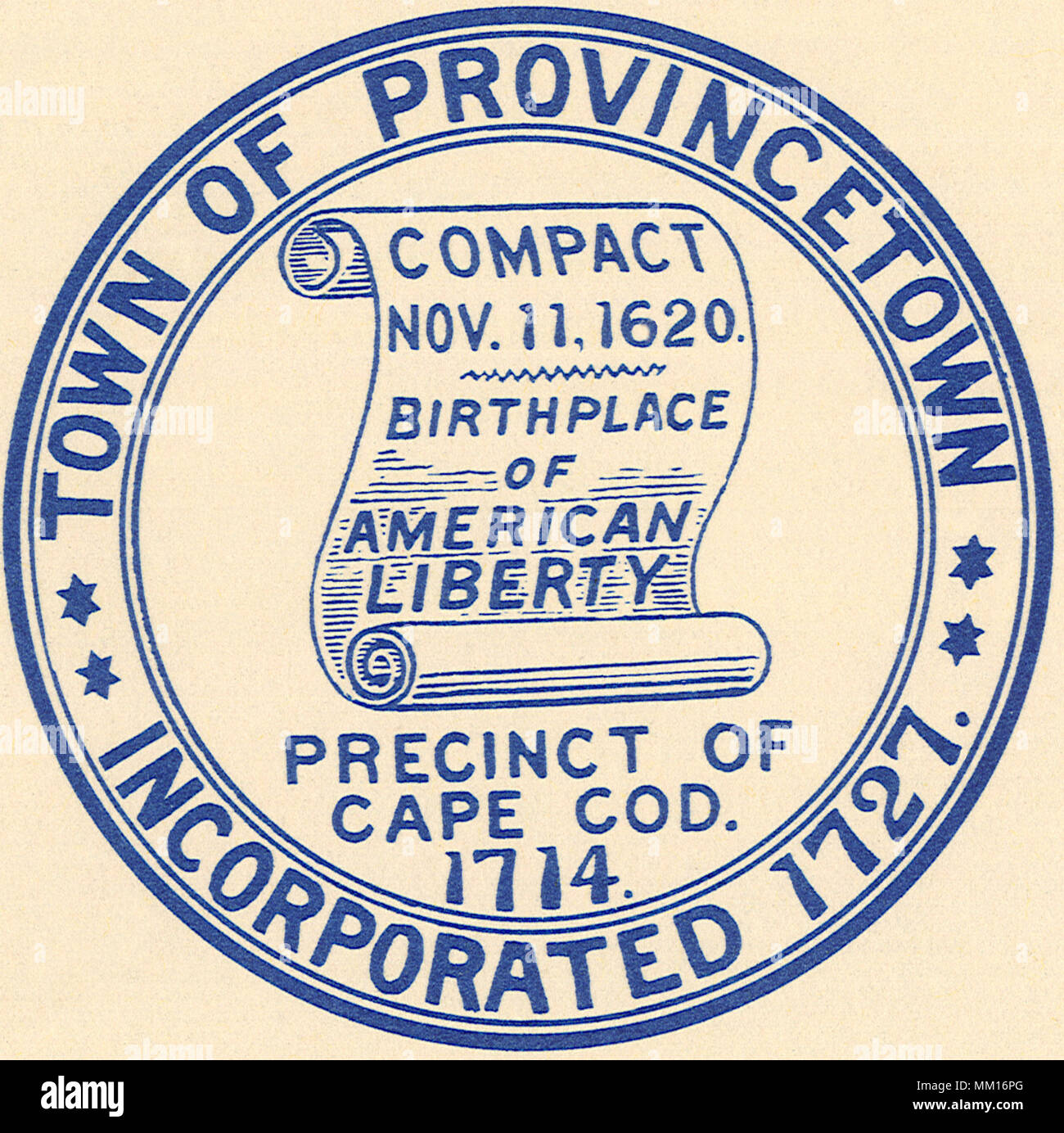 Seal of Provincetown. 1951 Stock Photo Alamy