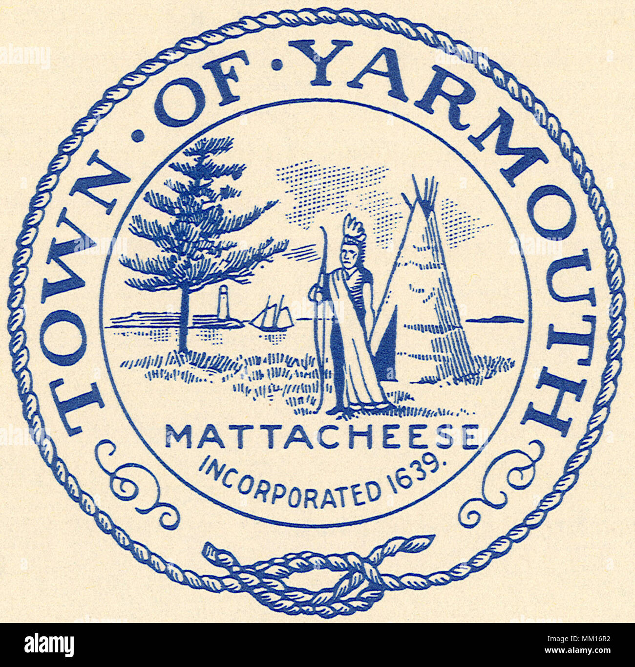 Seal of Yarmouth. 1951 Stock Photo Alamy