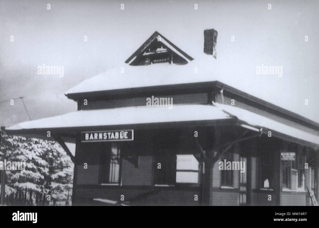 Railroad Depot. Barnstable.  1930 Stock Photo