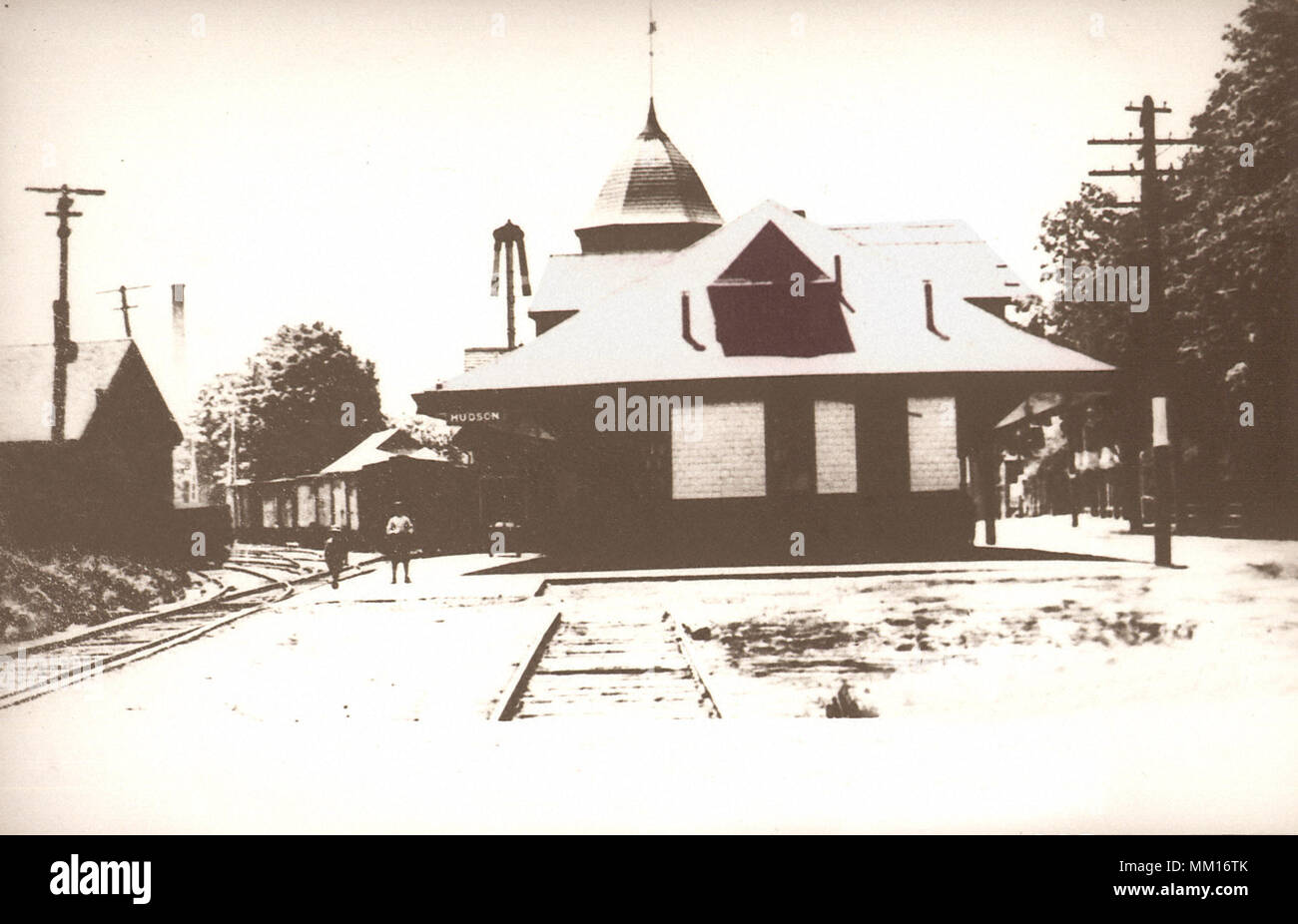 B&M Depot. Hudson. 1912 Stock Photo