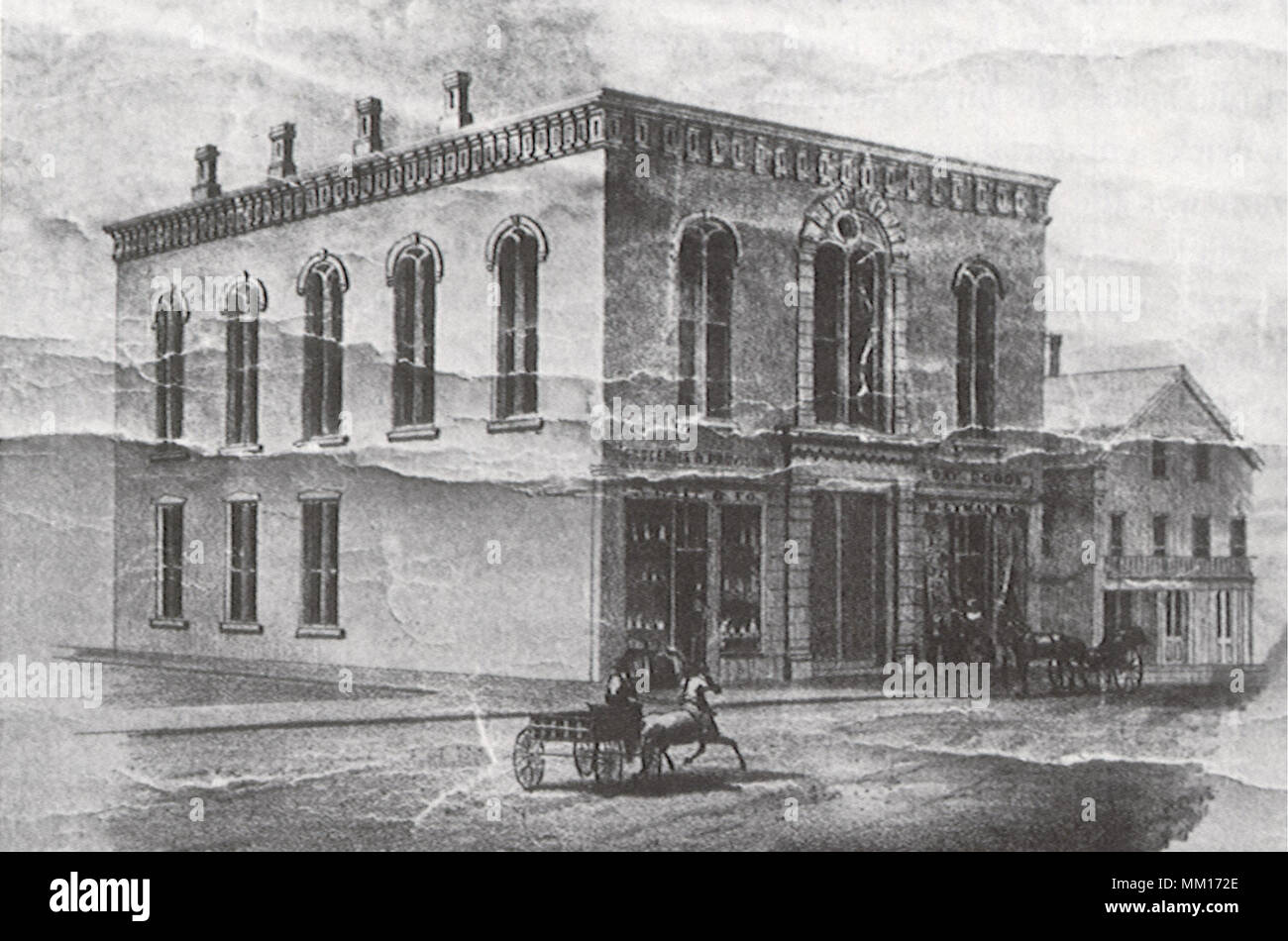 Town Hall. Greenfield. 1852 Stock Photo Alamy