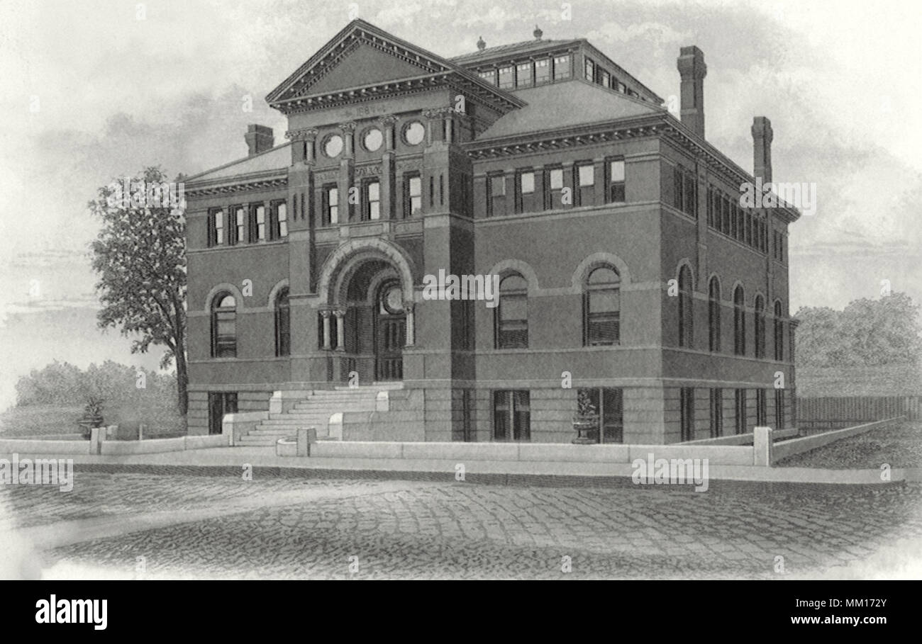 Wallace Library. Fitchburg. 1859 Stock Photo Alamy