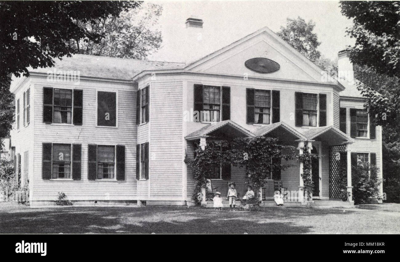 Holbrook House on Chapin & Linden. Brattleboro. 1900 Stock Photo