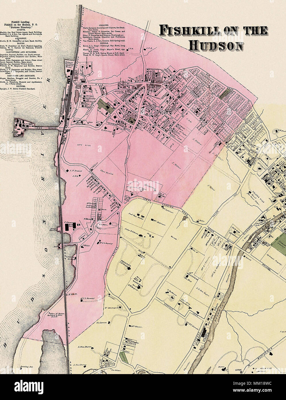 Map of Fishkill 1867 Stock Photo Alamy