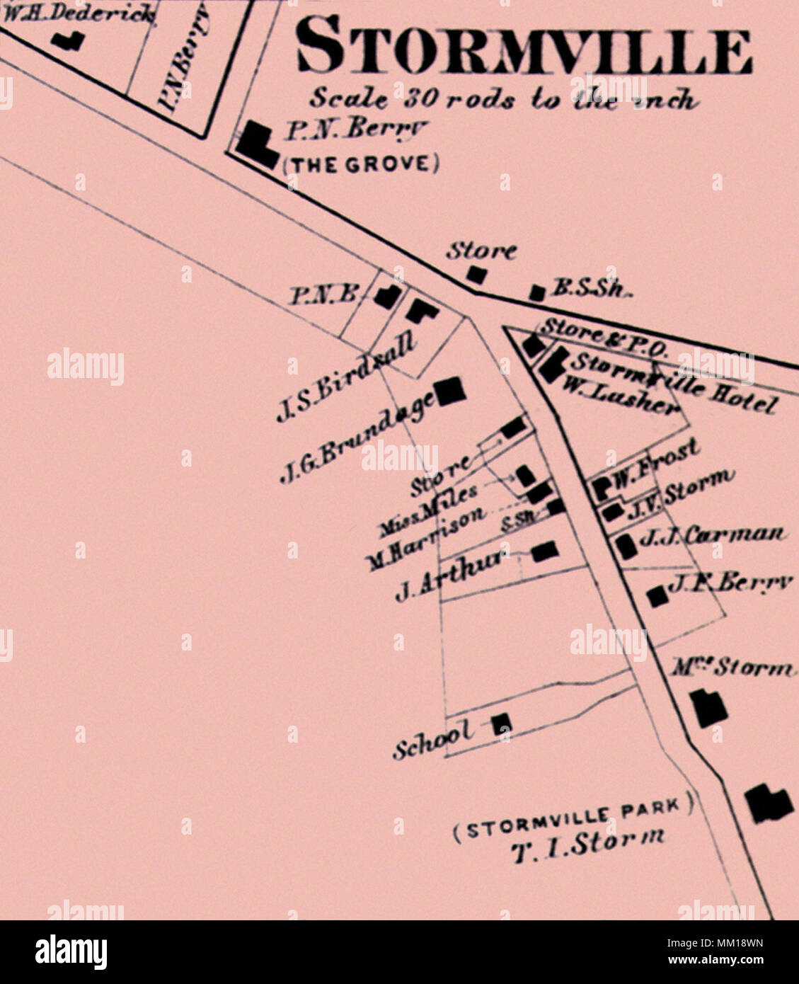Map of Stormville. 1867 Stock Photo Alamy