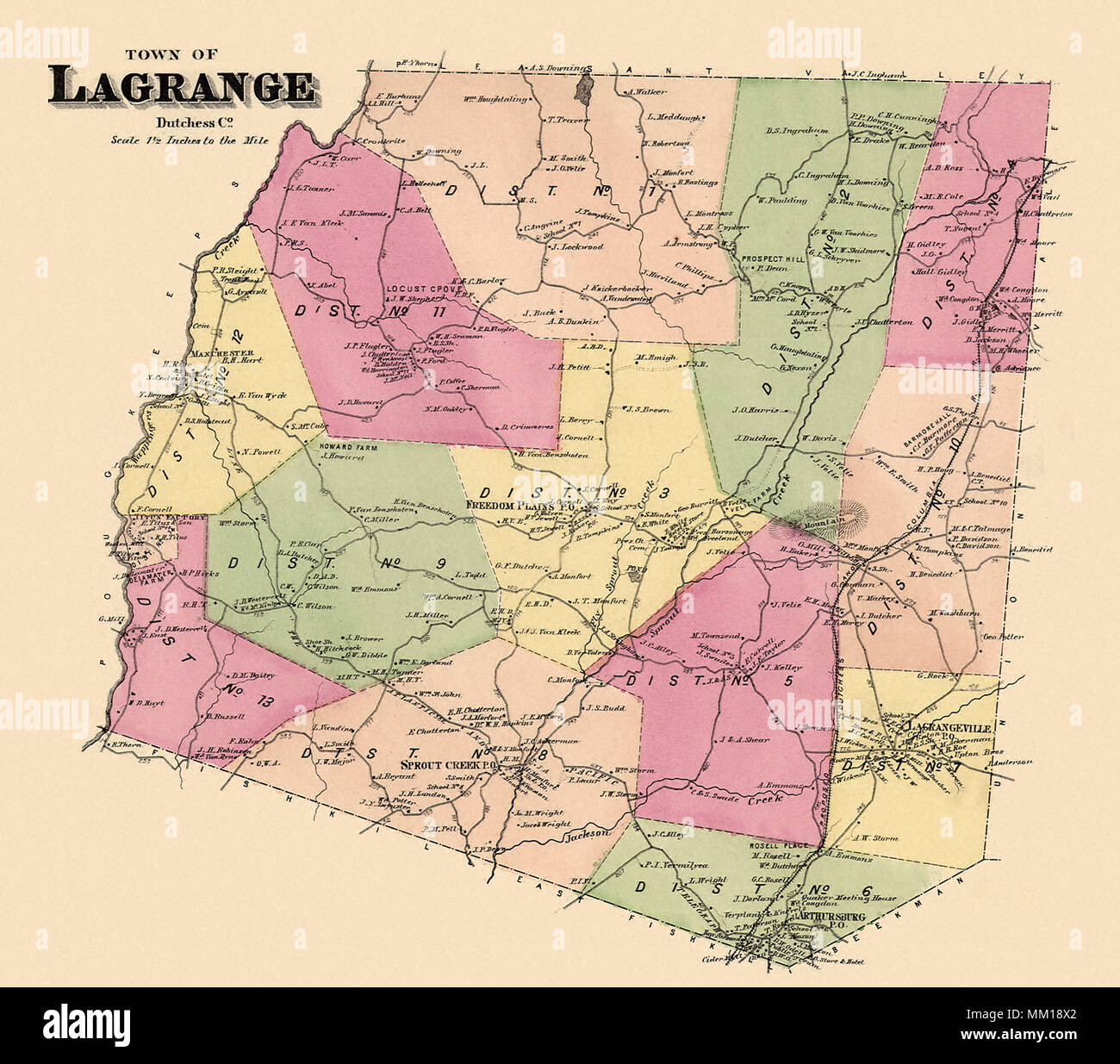 Map Of Lagrange 1867 Stock Photo Alamy   Map Of Lagrange 1867 MM18X2 