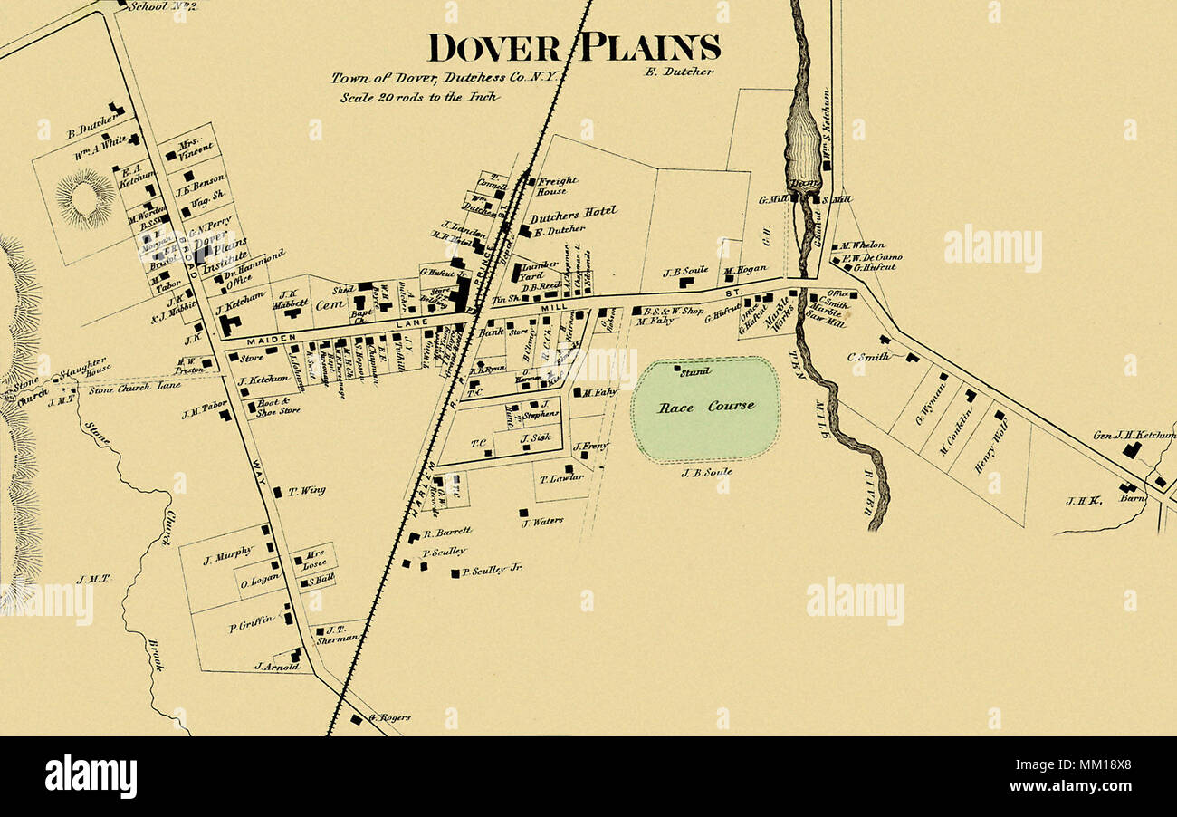 Map of Dover Plains. 1867 Stock Photo Alamy