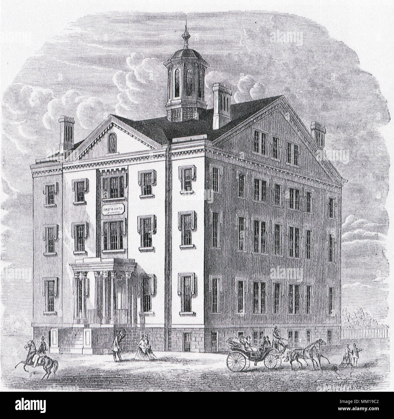 Hebrew Hospital. Baltimore. 1850 Stock Photo