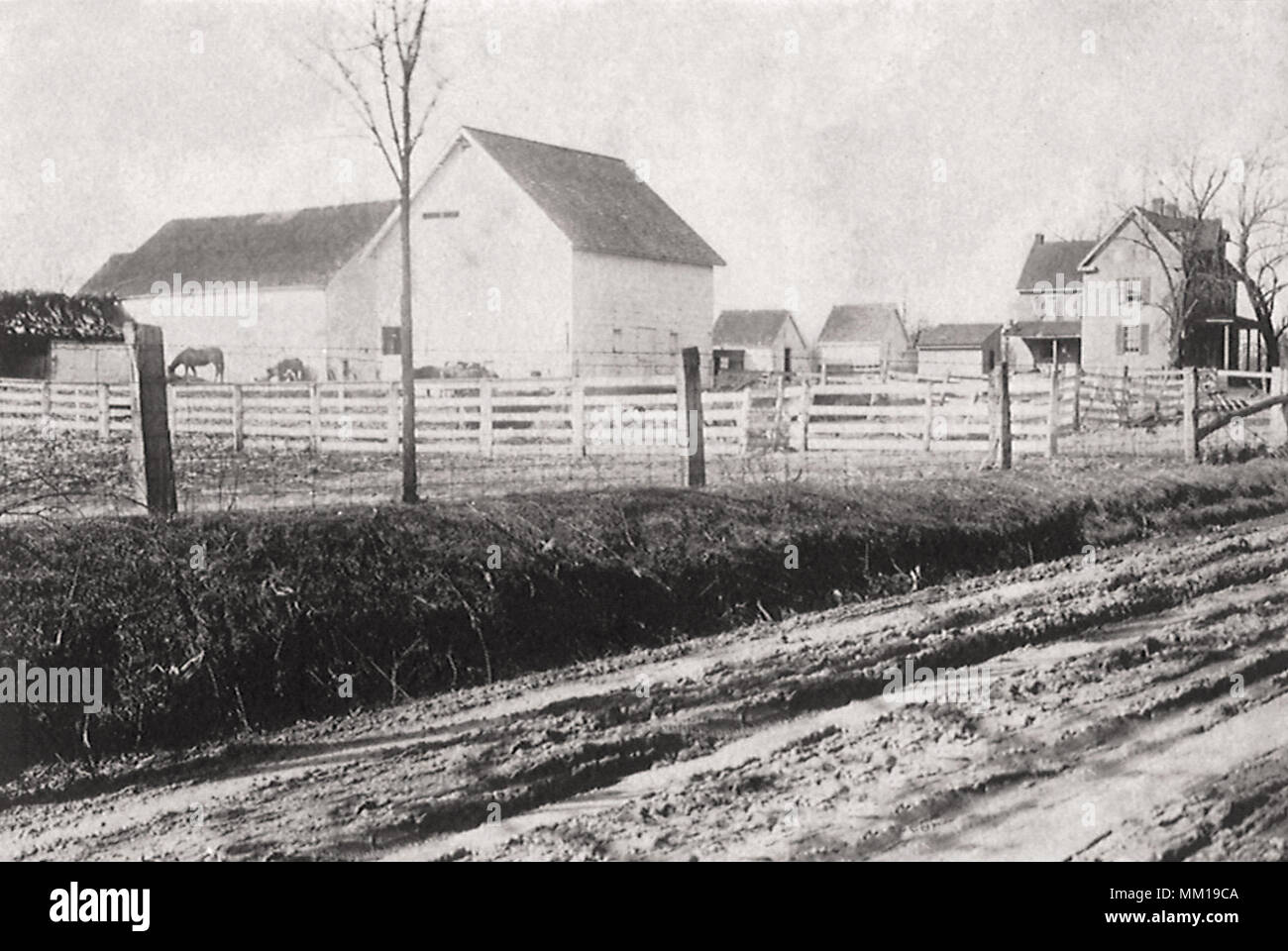 Kent County Farm, Residence and Barns of Overseer 1931 Stock Photo