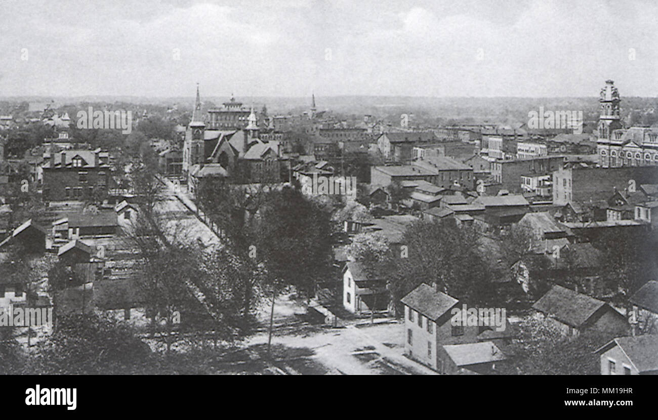 View from Saint Paul's Church Spire. Delaware. 1910 Stock Photo
