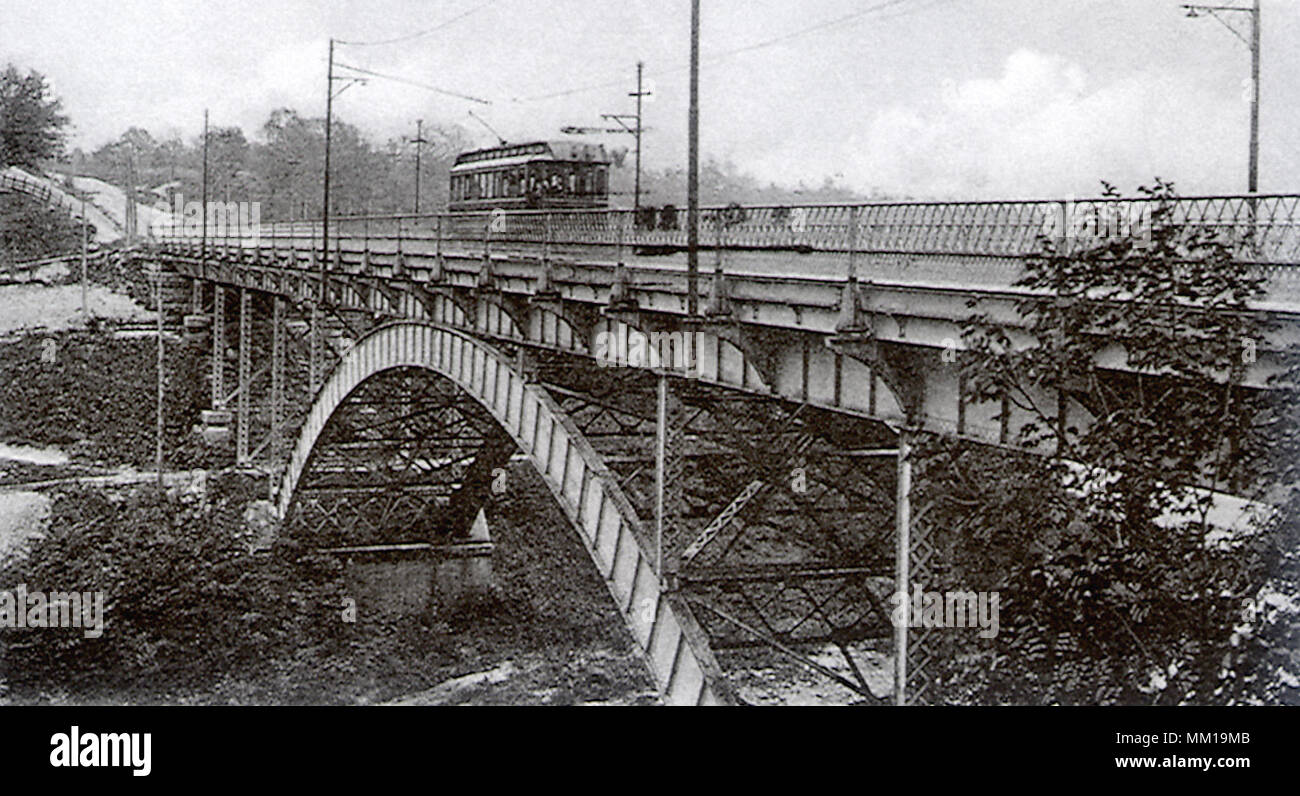 Rocky River Bridge. Cleveland. 1910 Stock Photo