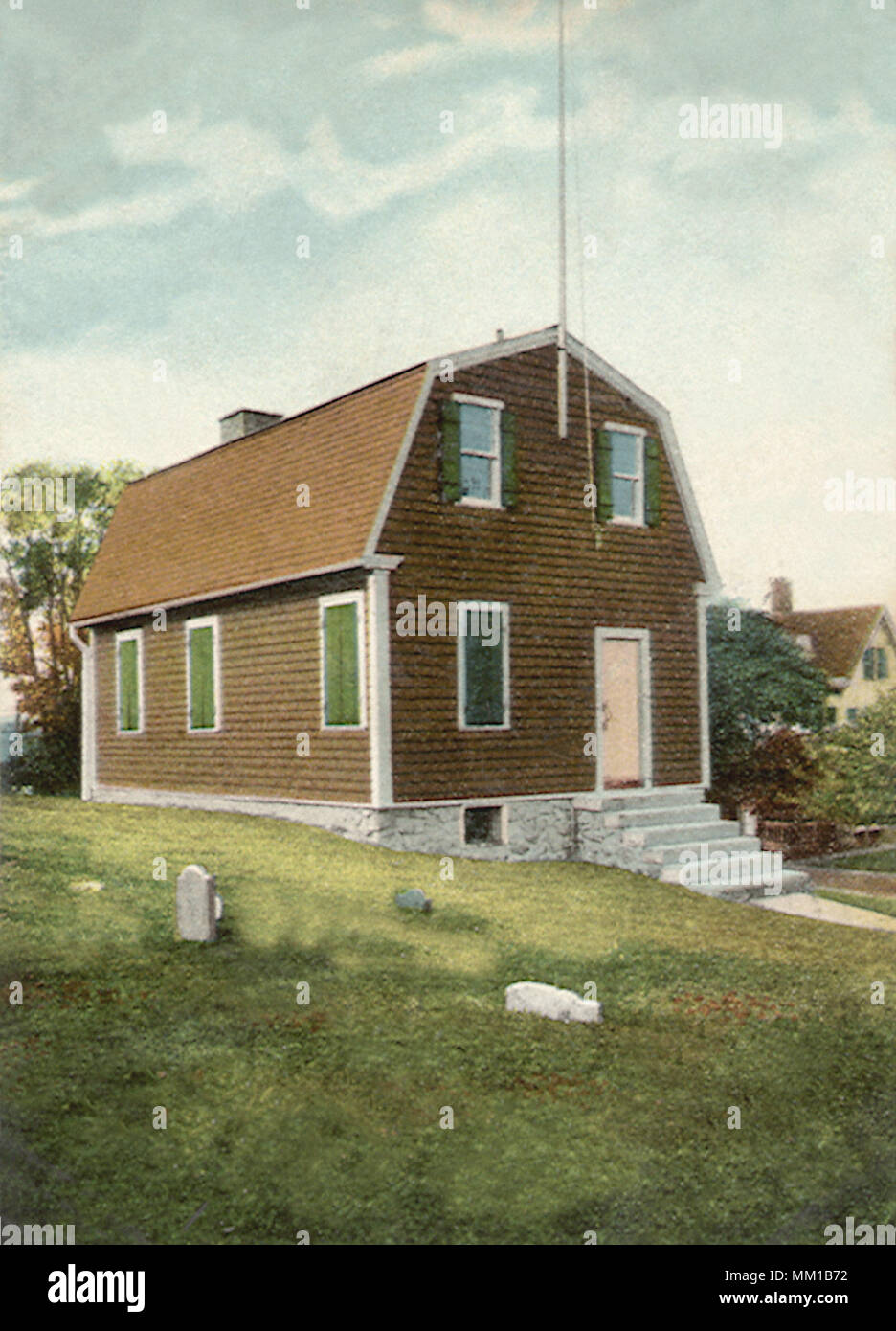 Old Nathan Hale School House. New London. 1908 Stock Photo