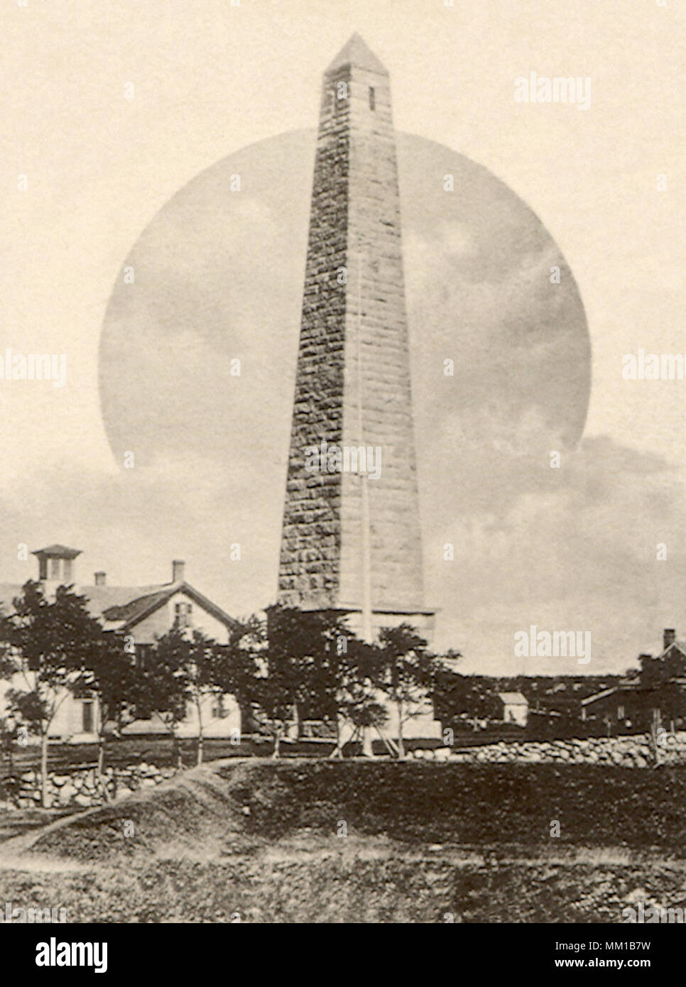 Groton Monument. New London. 1908 Stock Photo