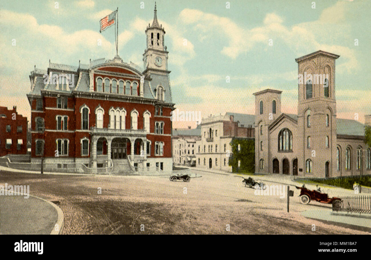 Union Square looking North. Norwich. 1920 Stock Photo