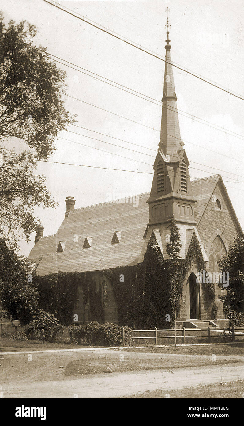 Calvary Episcopal Church. Suffield. 1910 Stock Photo
