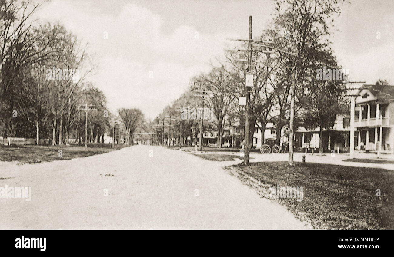 Proctor's Store and Main Street. Woodbury. 1908 Stock Photo Alamy