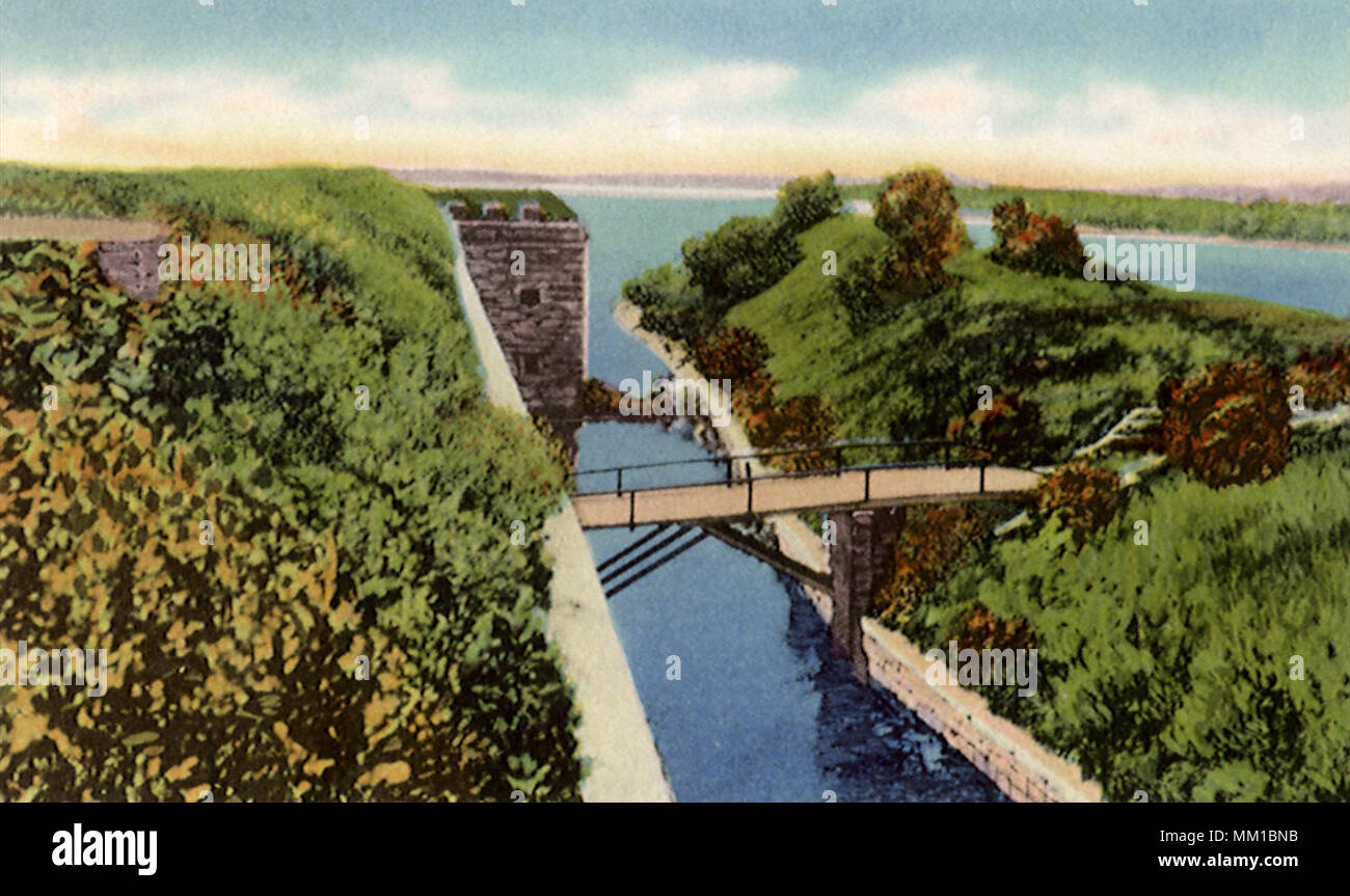 Moat at Fort Montgomery. Rouses Point. 1952 Stock Photo Alamy