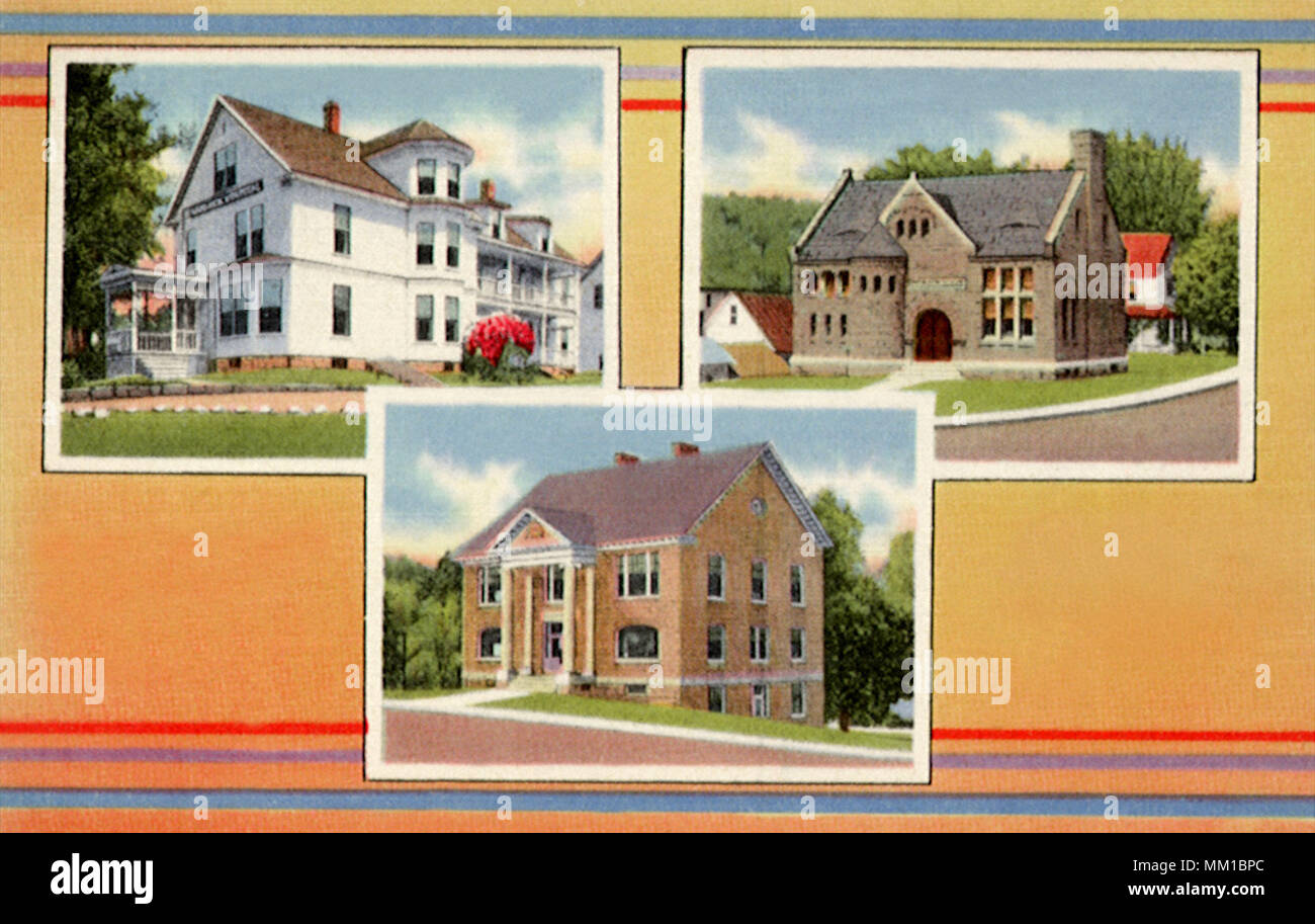 Library, Hospital & Memorial Building. Hardwick. 1950 Stock Photo