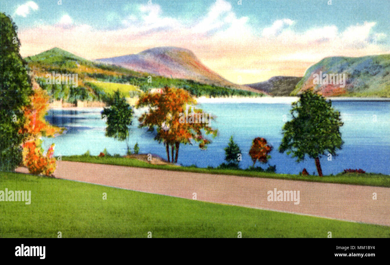 View of Willoughby Lake. St. Johnsbury. 1947 Stock Photo Alamy