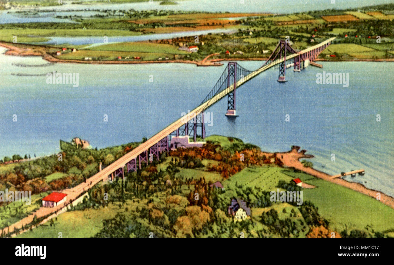 Mt. Hope Bridge between Providence & Newport. 1945 Stock Photo Alamy
