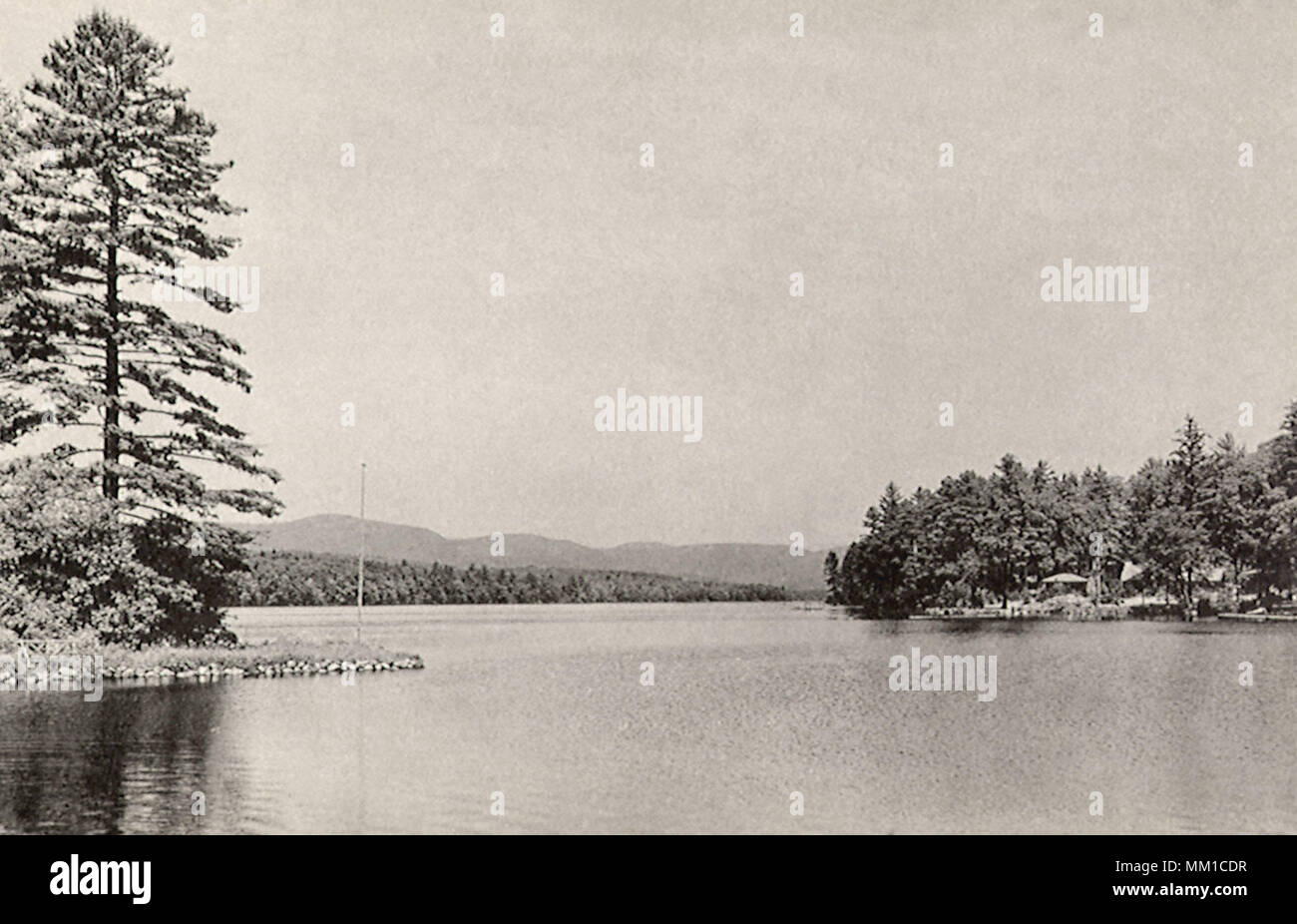 Lake Kezar & Speckled Mountain. Center Lovell. 1959 Stock Photo