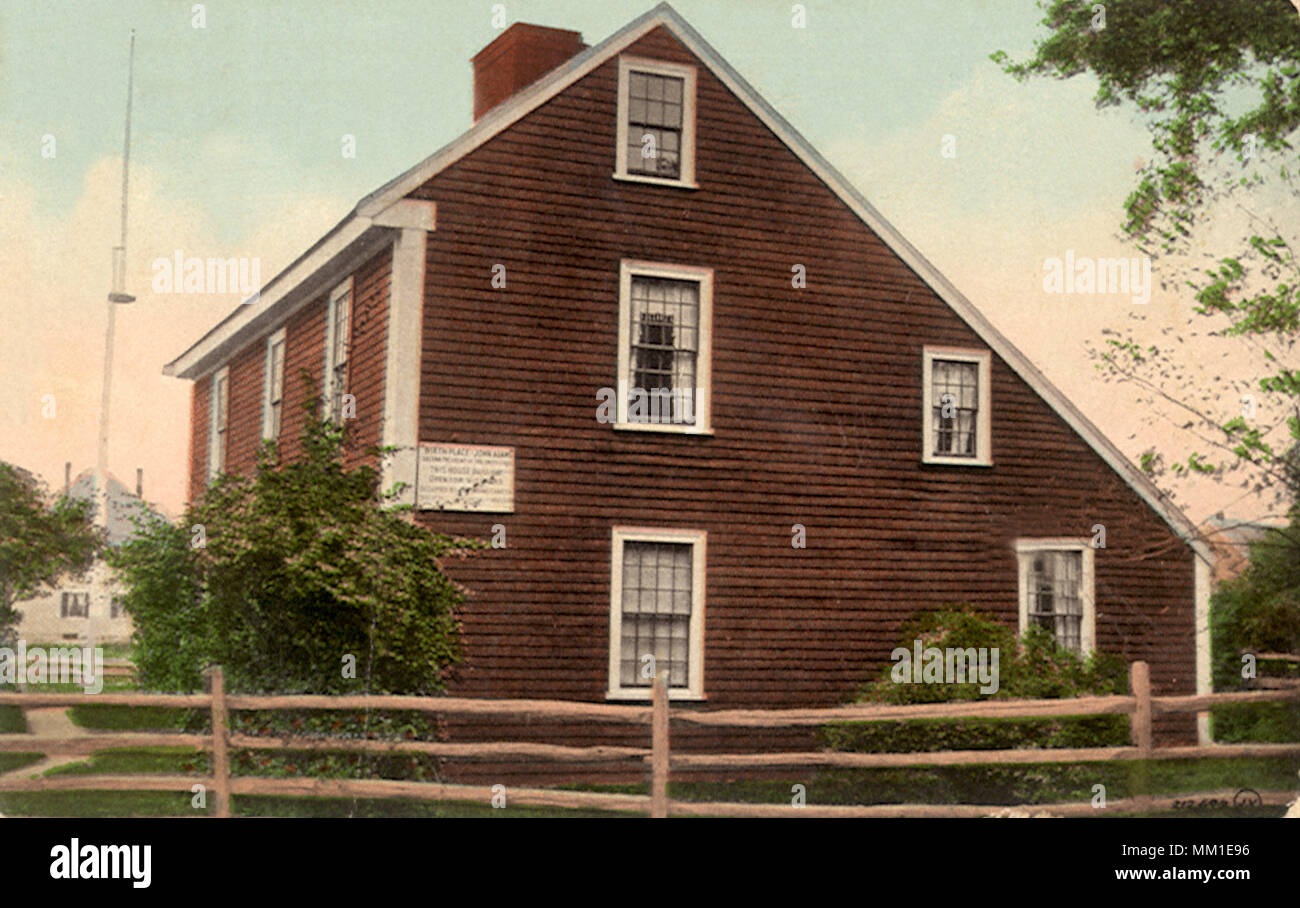 Birthplace of John Adams. Quincy. 1910 Stock Photo Alamy