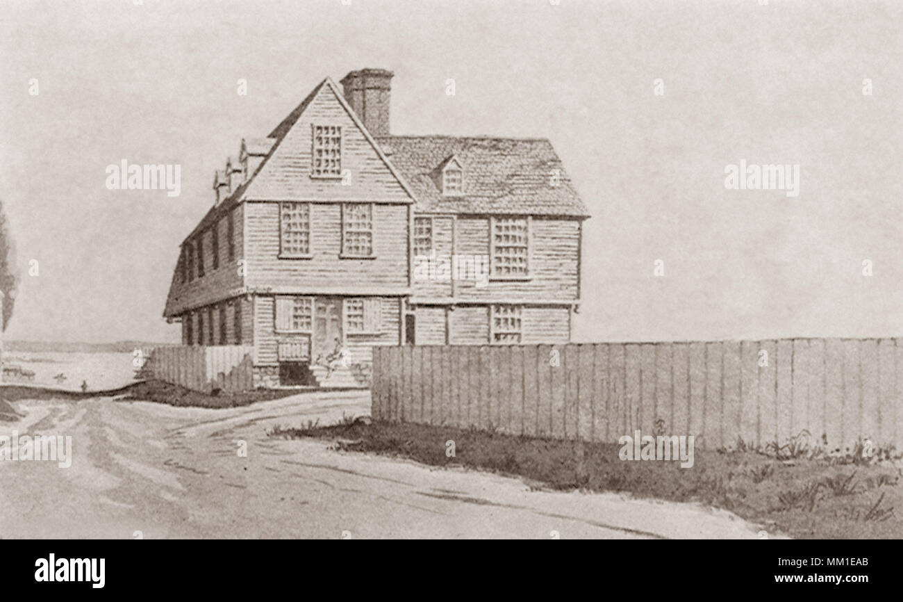 Philip English house. Built in 1683. Salem.  1833 Stock Photo