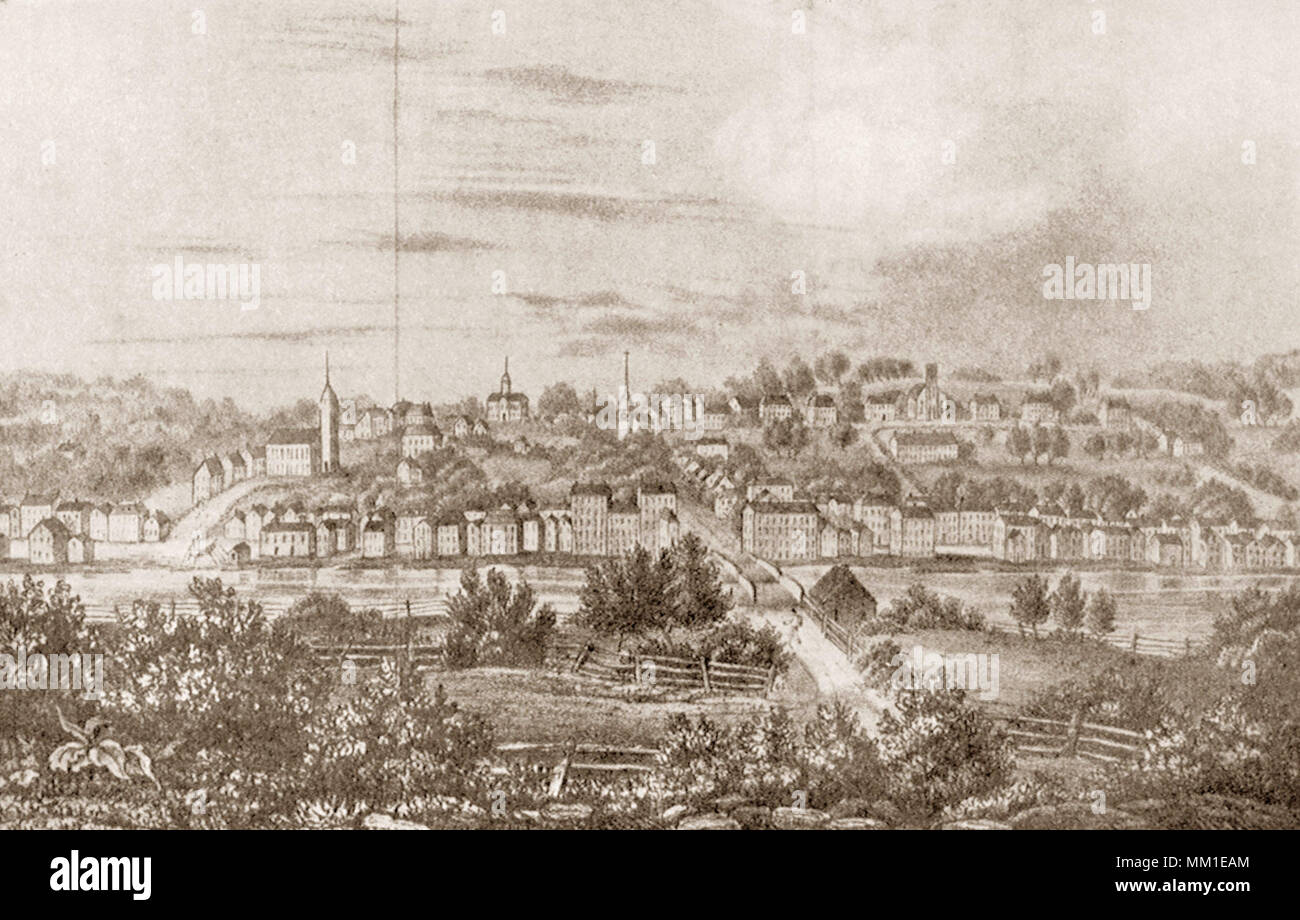 View of Haverhill.    1820 Stock Photo
