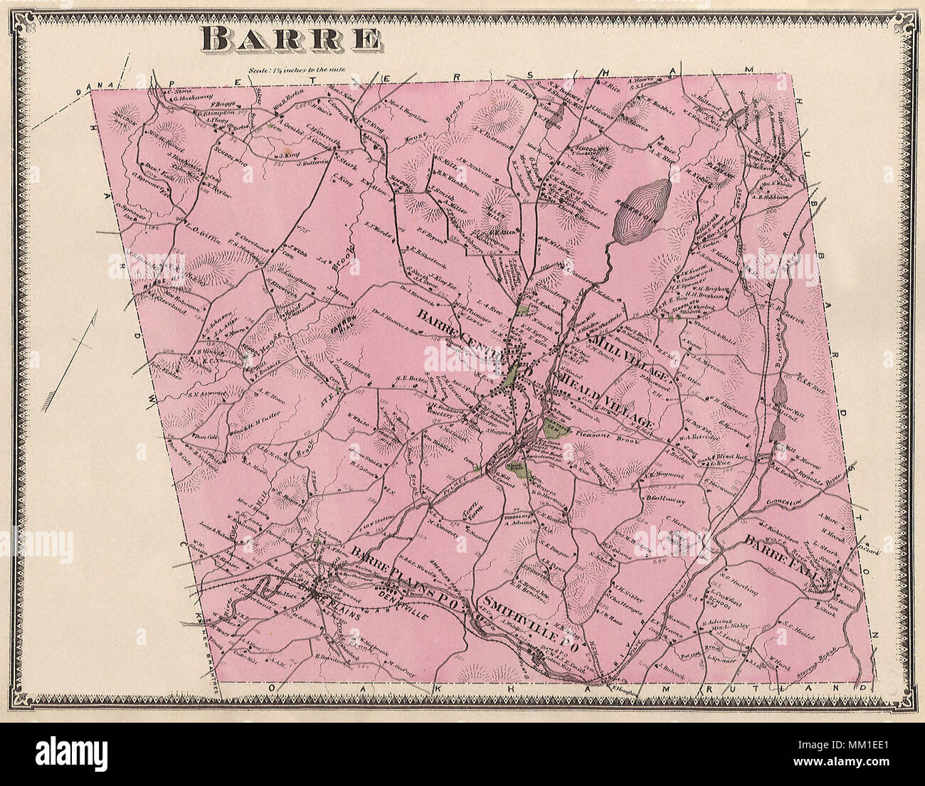 Map of barre hires stock photography and images Alamy