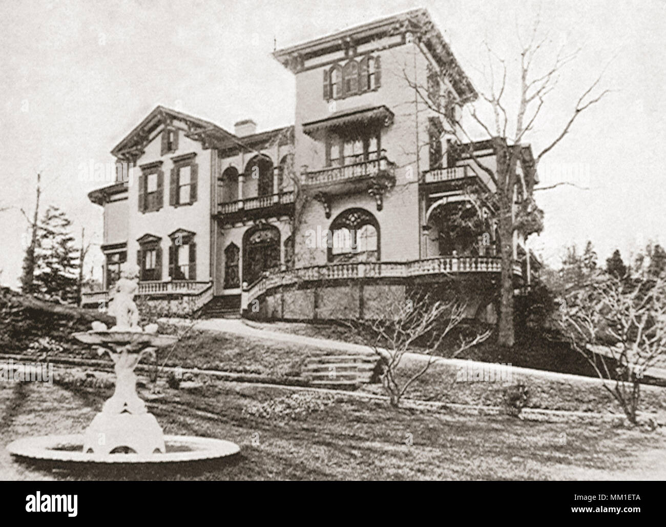 Residence of Benjamin F. Dutton. Malden. 1899 Stock Photo Alamy