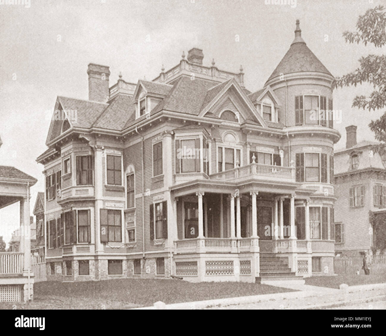 Residence of Henry E. Wright. Somerville. 1897 Stock Photo