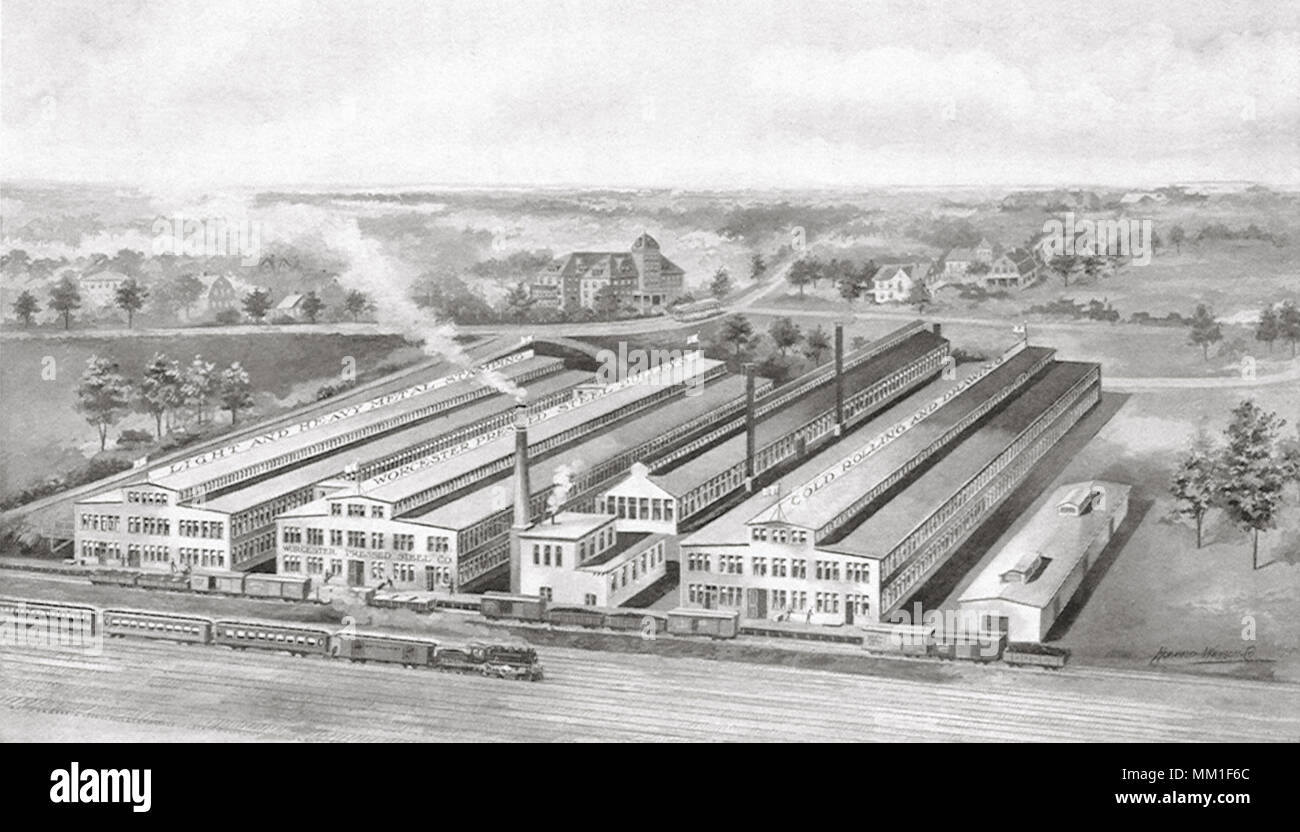 Worcester Pressed Steel. Worcester.  1910 Stock Photo