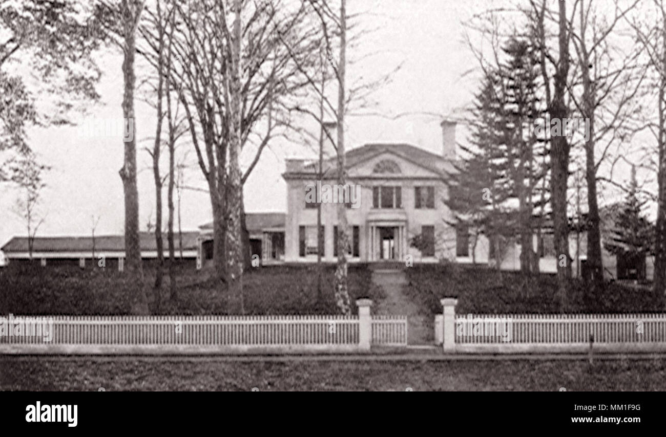 House of Longfellow Poem. Pittsfield.  1910 Stock Photo