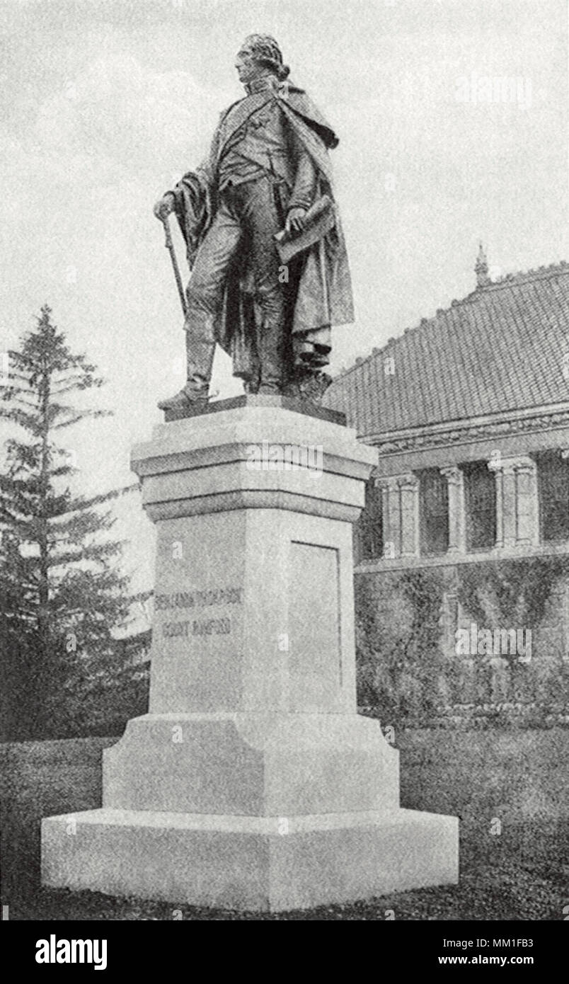 Statue of Count Rumford. Woburn. 1927 Stock Photo