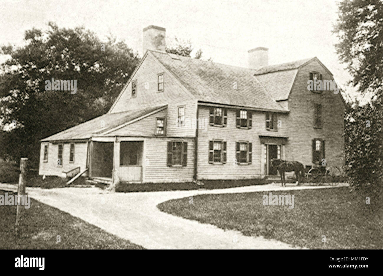 General Israel Putnam House. Danvers.  1880 Stock Photo