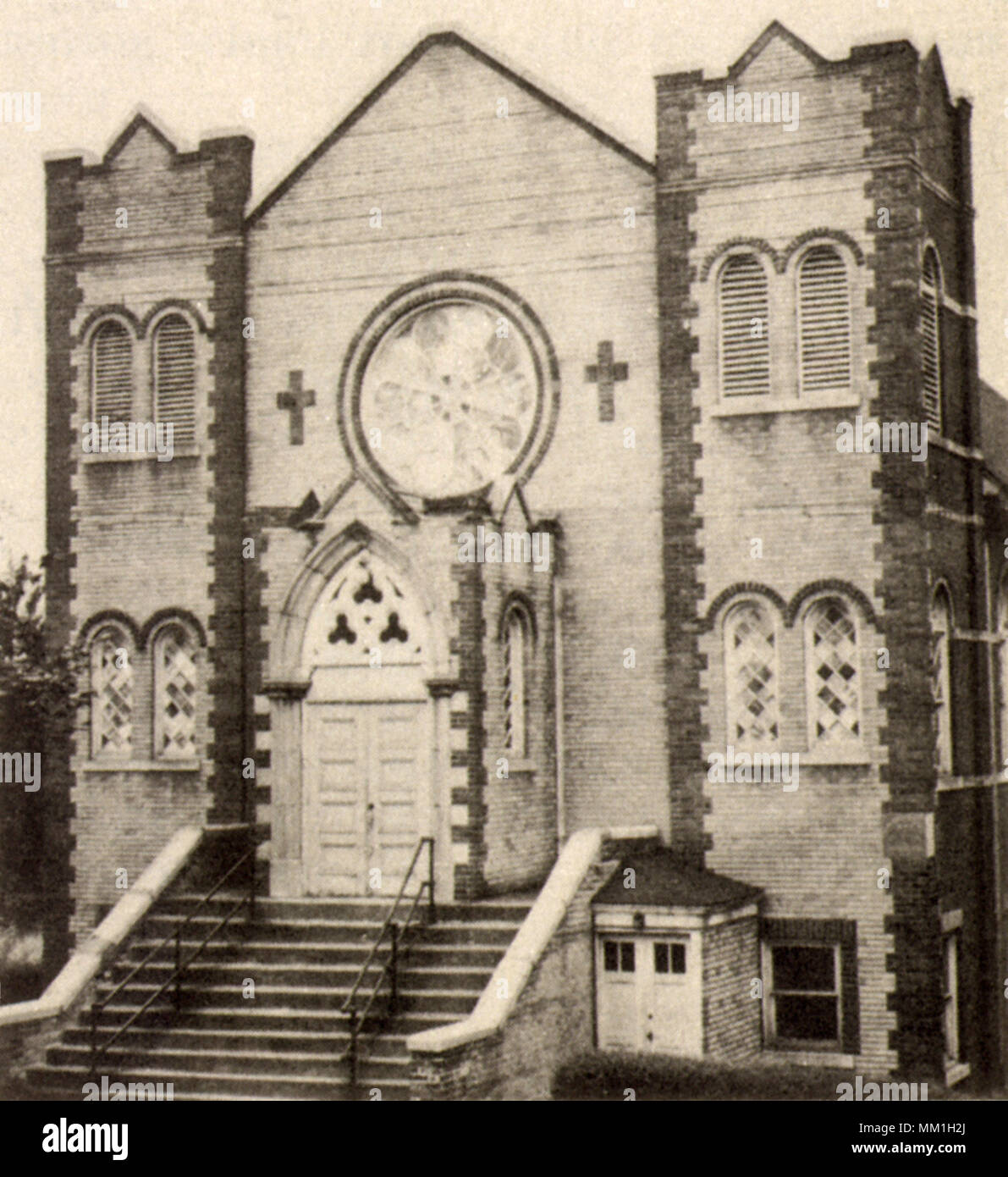 St. Stephen's First Martyr Church. New Britain. 1950 Stock Photo