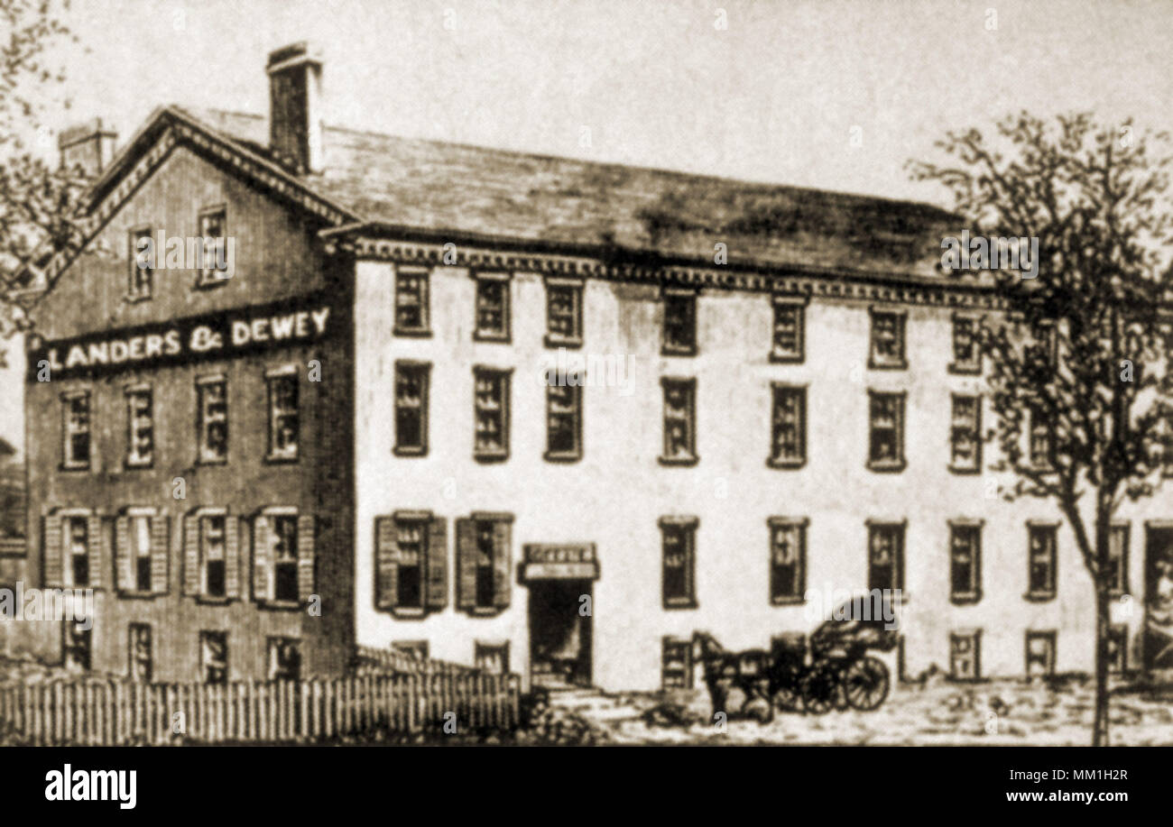 Landers & Dewey Factory. New Britain. 1870 Stock Photo
