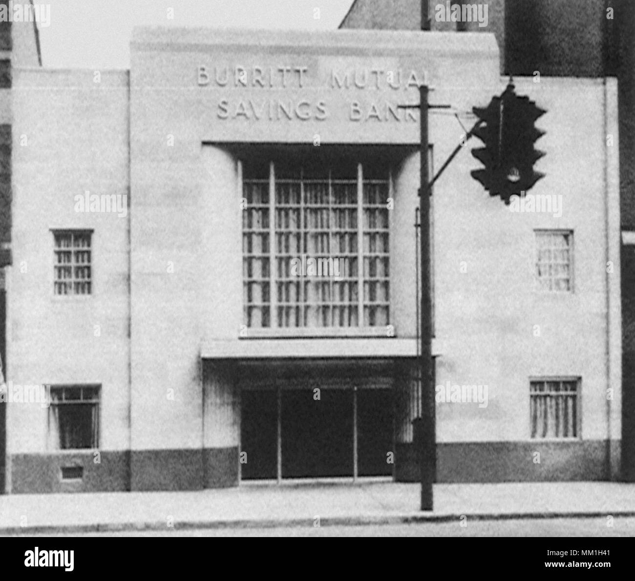 Burrit Mutual Savings Bank. New Britain. 1950 Stock Photo