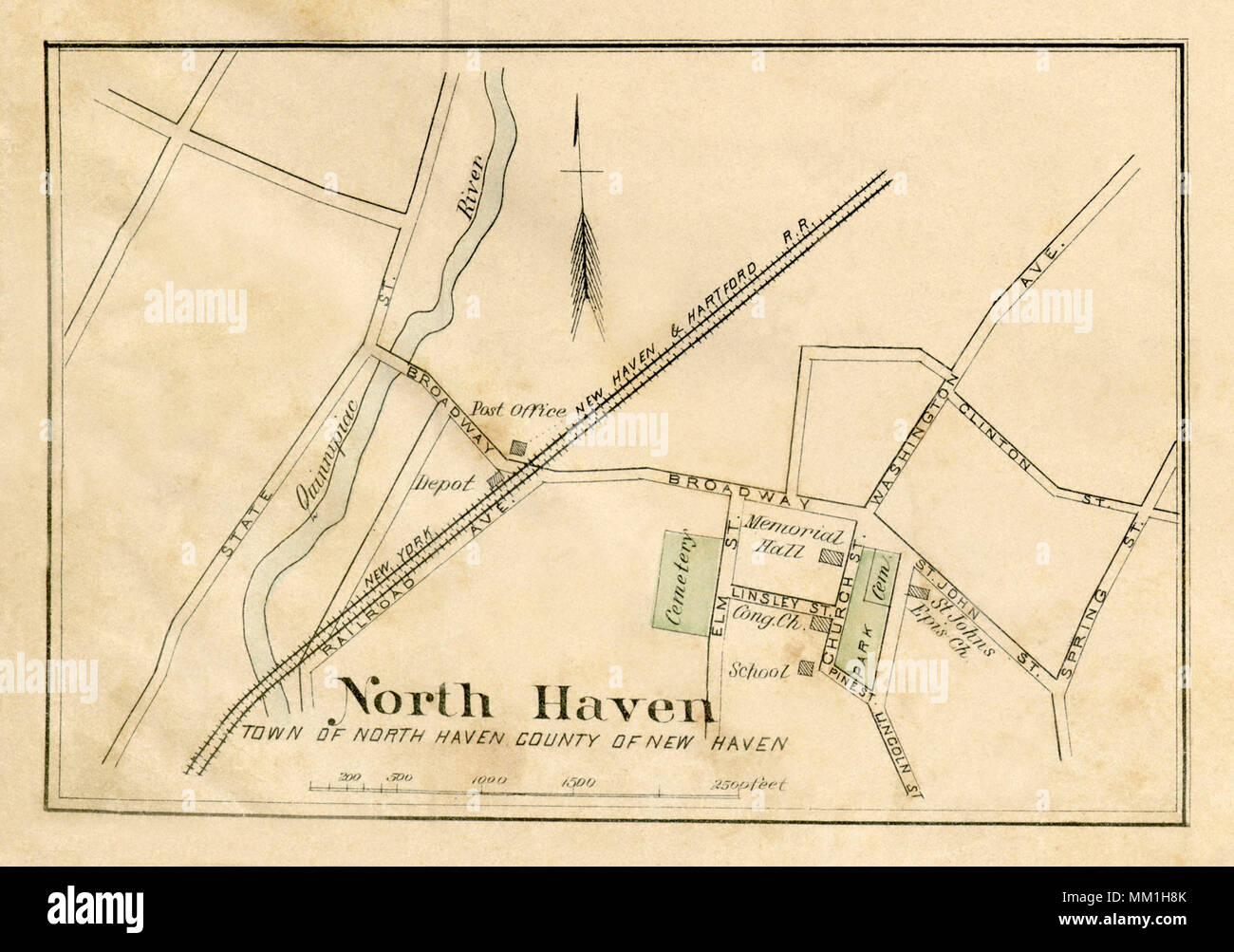 Map of North Haven. North Haven. 1893 Stock Photo Alamy