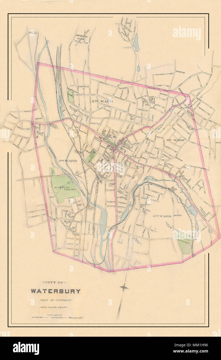 Waterbury Ct Street Map Waterbury Connecticut Map High Resolution Stock Photography And Images -  Alamy