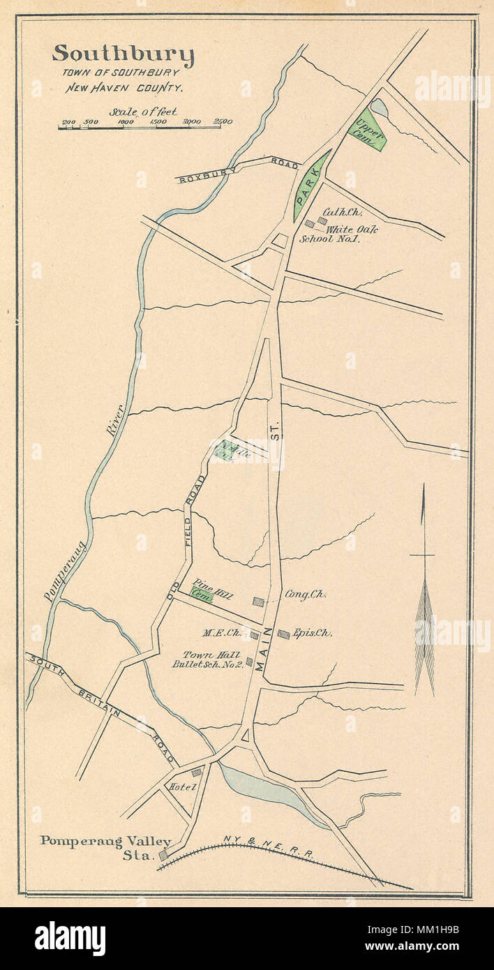 Southbury Hi Res Stock Photography And Images Alamy Map Of Southbury Southbury 1893 MM1H9B 