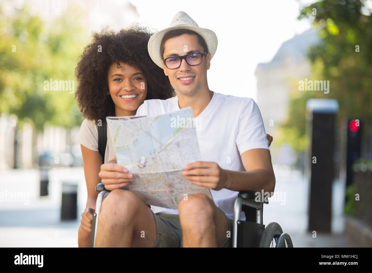 Happy wheelchair on ramp hi-res stock photography and images - Alamy
