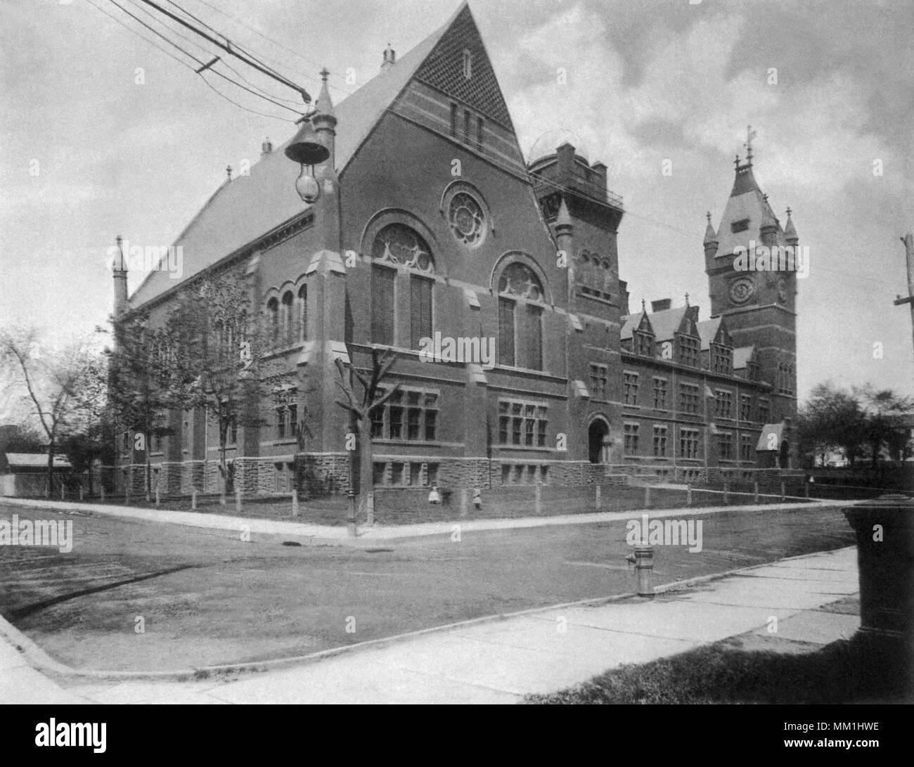 High School. Hartford. 1893 Stock Photo