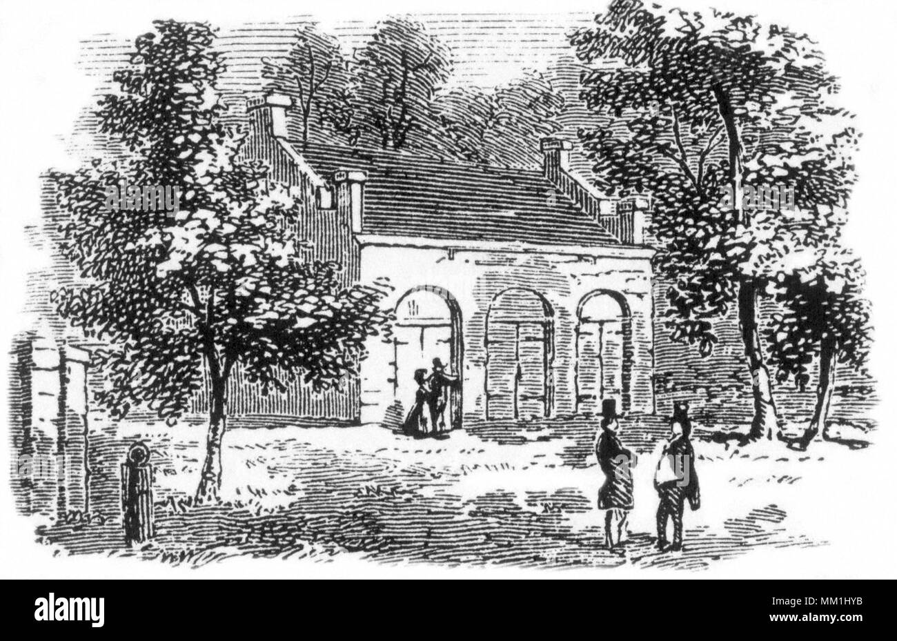 Engine House. Torrington. 1878 Stock Photo