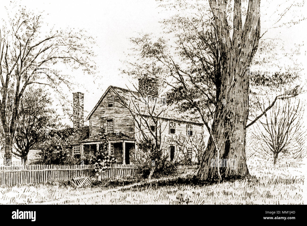 Childhood Home of Noah Webster. West Hartford. 1760 Stock Photo